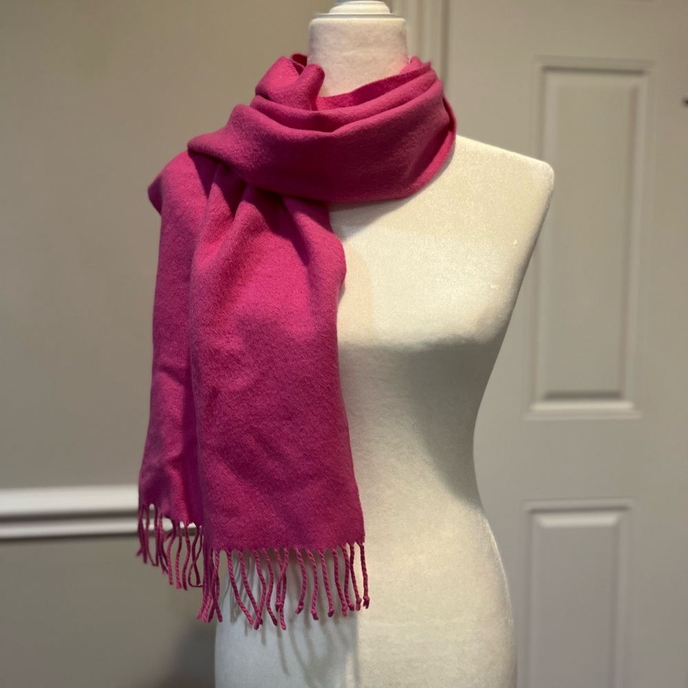 Harrods Scottish pink cashmere scarf